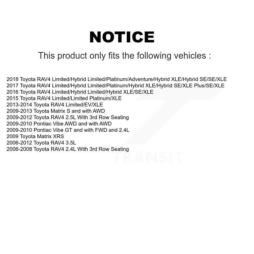 Front Rear Semi-Metallic Brake Pads Kit For Toyota RAV4 Matrix Pontiac Vibe KSM-100091