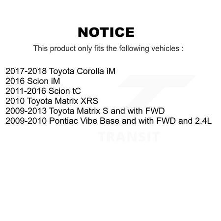 Front Rear Semi-Metallic Brake Pad Kit For Toyota Matrix Pontiac Vibe Scion Corolla iM tC KSM-100092