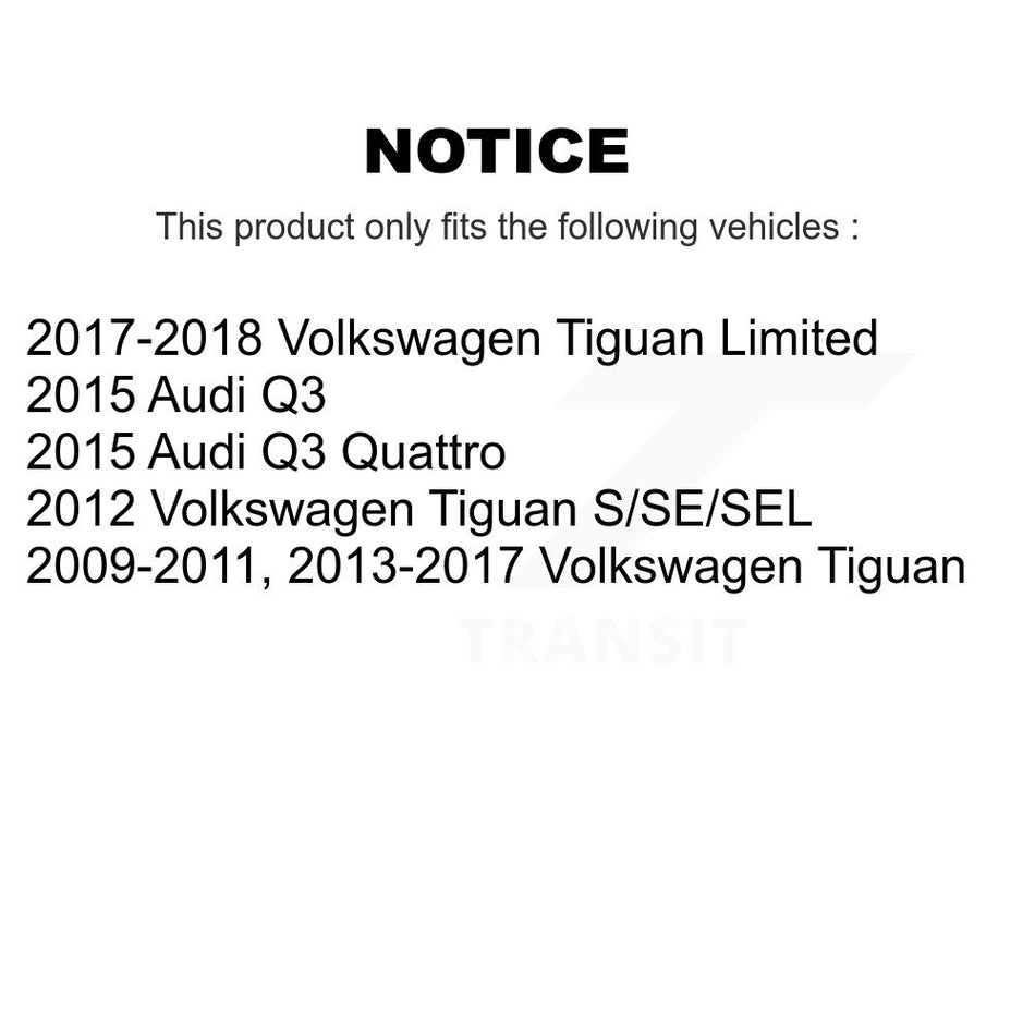 Front Rear Semi-Metallic Brake Pads Kit For Volkswagen Tiguan Audi Q3 Quattro Limited KSM-100142