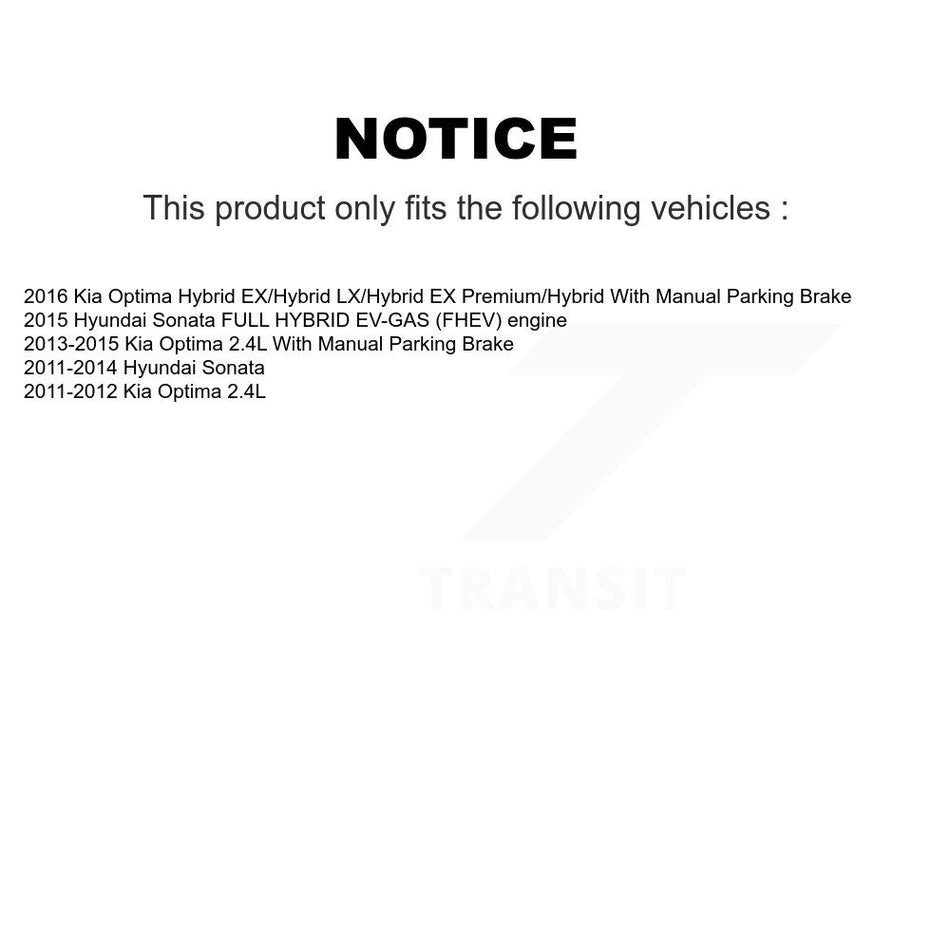 Front Rear Semi-Metallic Brake Pads Kit For Hyundai Sonata Kia Optima KSM-100169