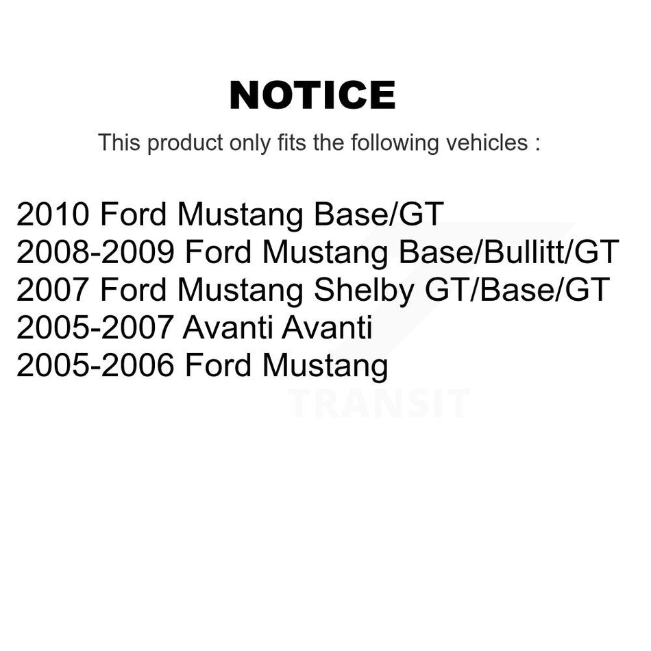 Front Rear Semi-Metallic Brake Pads Kit For Ford Mustang Avanti KSM-100174