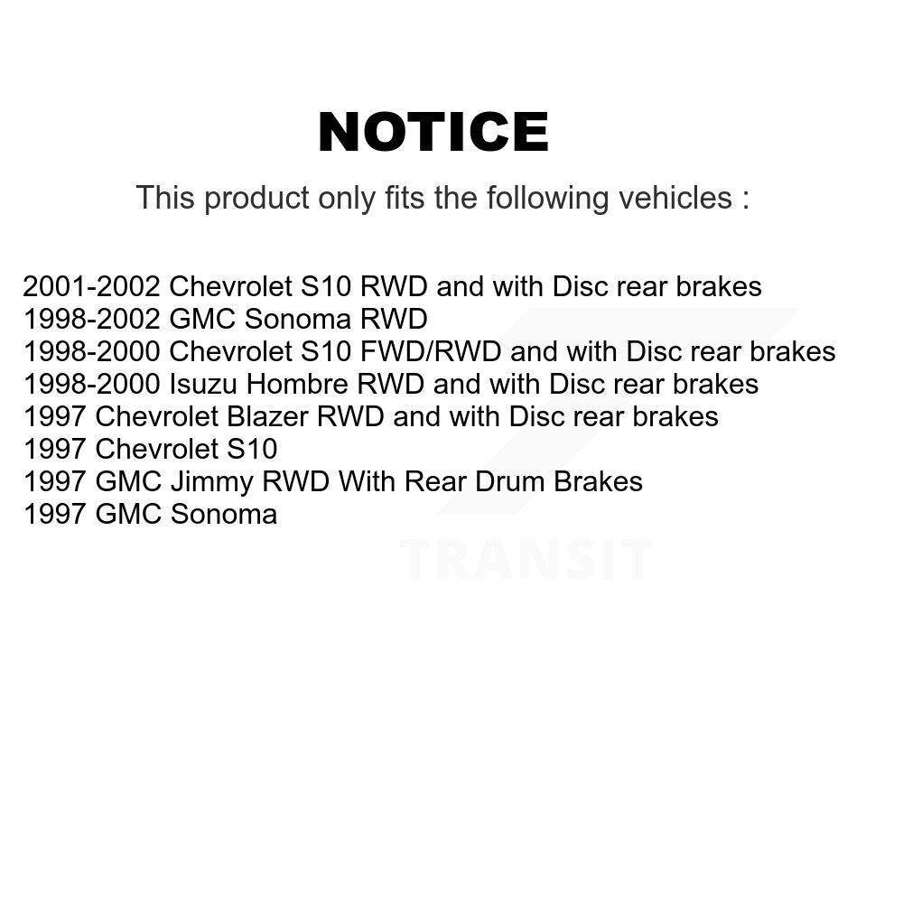 Front Rear Semi-Metallic Brake Pads Kit For Chevrolet S10 GMC Sonoma Blazer Jimmy Isuzu KSM-100188