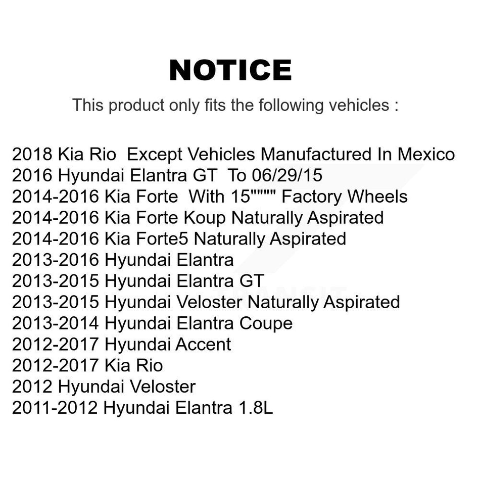 Front Rear Semi-Metallic Brake Pad Kit For Hyundai Elantra Accent Kia Rio GT Forte Forte5 KSM-100190