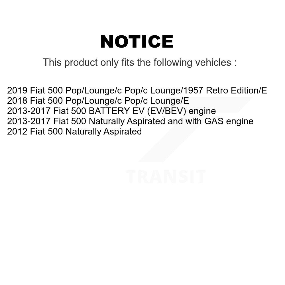Front Rear Semi-Metallic Brake Pads Kit For Fiat 500 KSM-100192