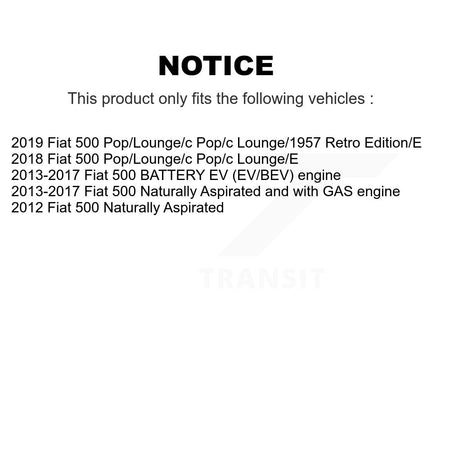 Front Rear Semi-Metallic Brake Pads Kit For Fiat 500 KSM-100192