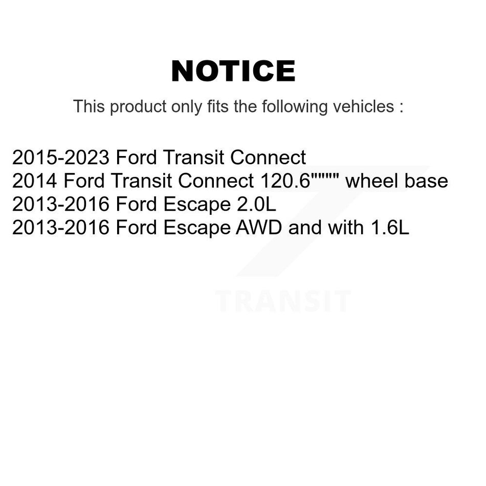 Front Rear Semi-Metallic Brake Pads Kit For Ford Escape Transit Connect KSM-100205