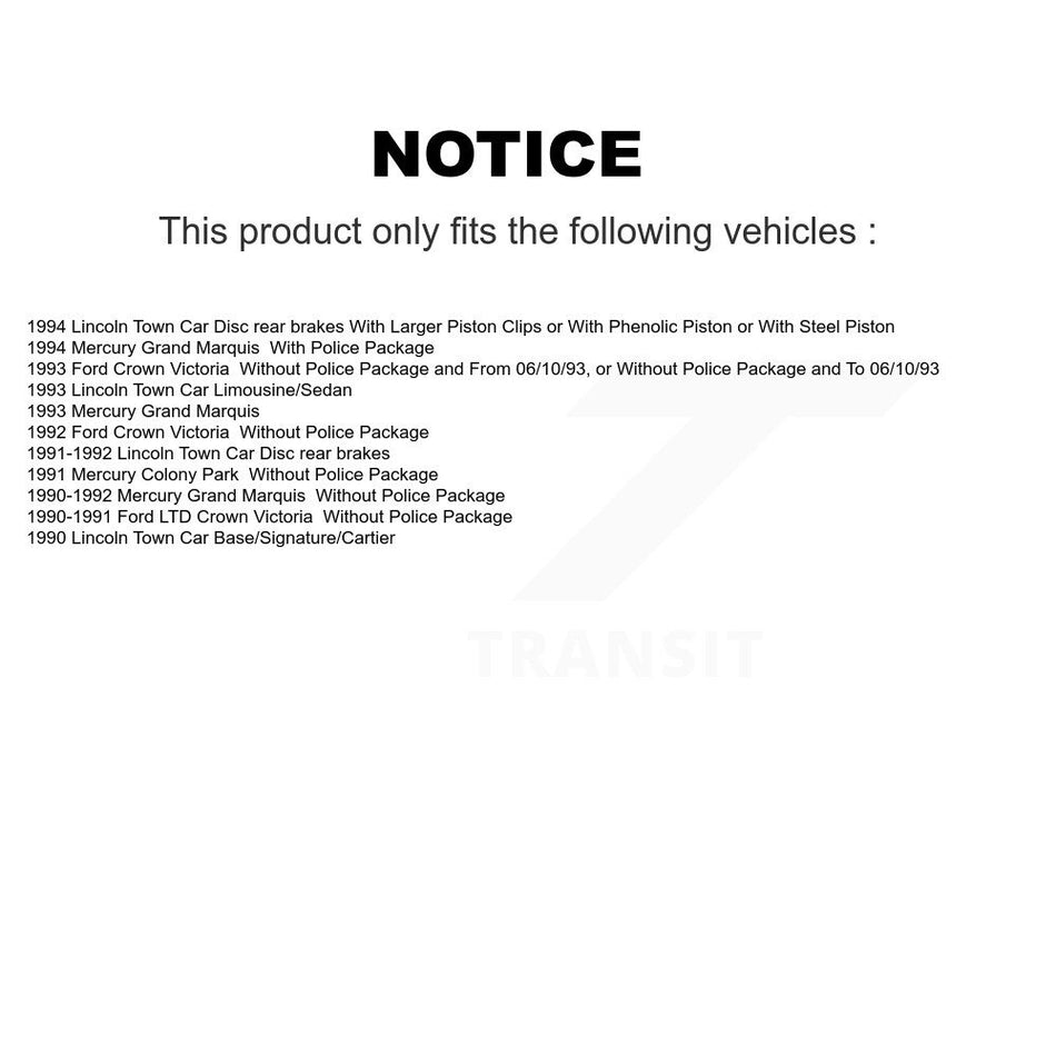 Front Rear Semi-Metallic Brake Pads Kit For Mercury Grand Marquis Lincoln Town Car Ford KSM-100226