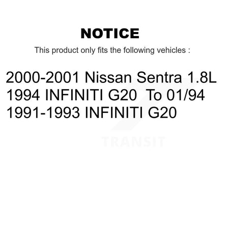 Front Rear Semi-Metallic Brake Pads Kit For Nissan Sentra INFINITI G20 KSM-100243