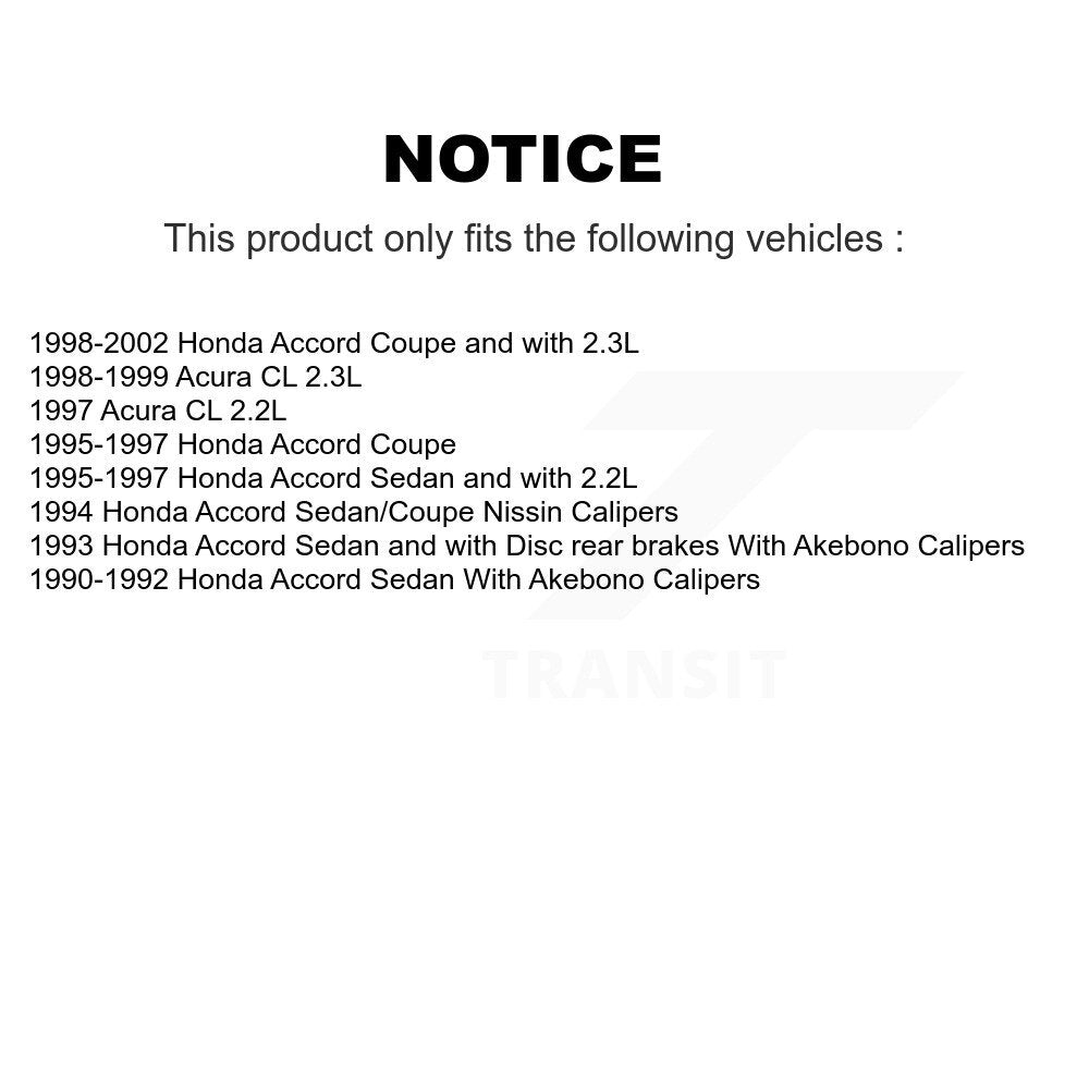 Front Rear Semi-Metallic Brake Pads Kit For Honda Accord Acura CL KSM-100244