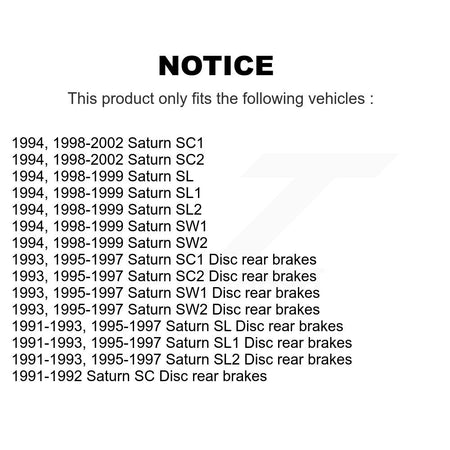 Front Rear Semi-Metallic Brake Pads Kit For Saturn SC1 SL1 SC2 SL2 SW1 SW2 SL SC KSM-100255