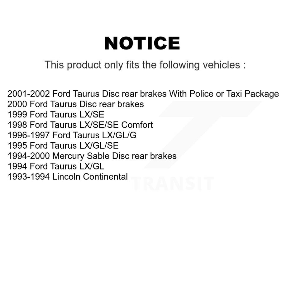 Front Rear Semi-Metallic Brake Pads Kit For Ford Taurus Mercury Sable Lincoln Continental KSM-100272