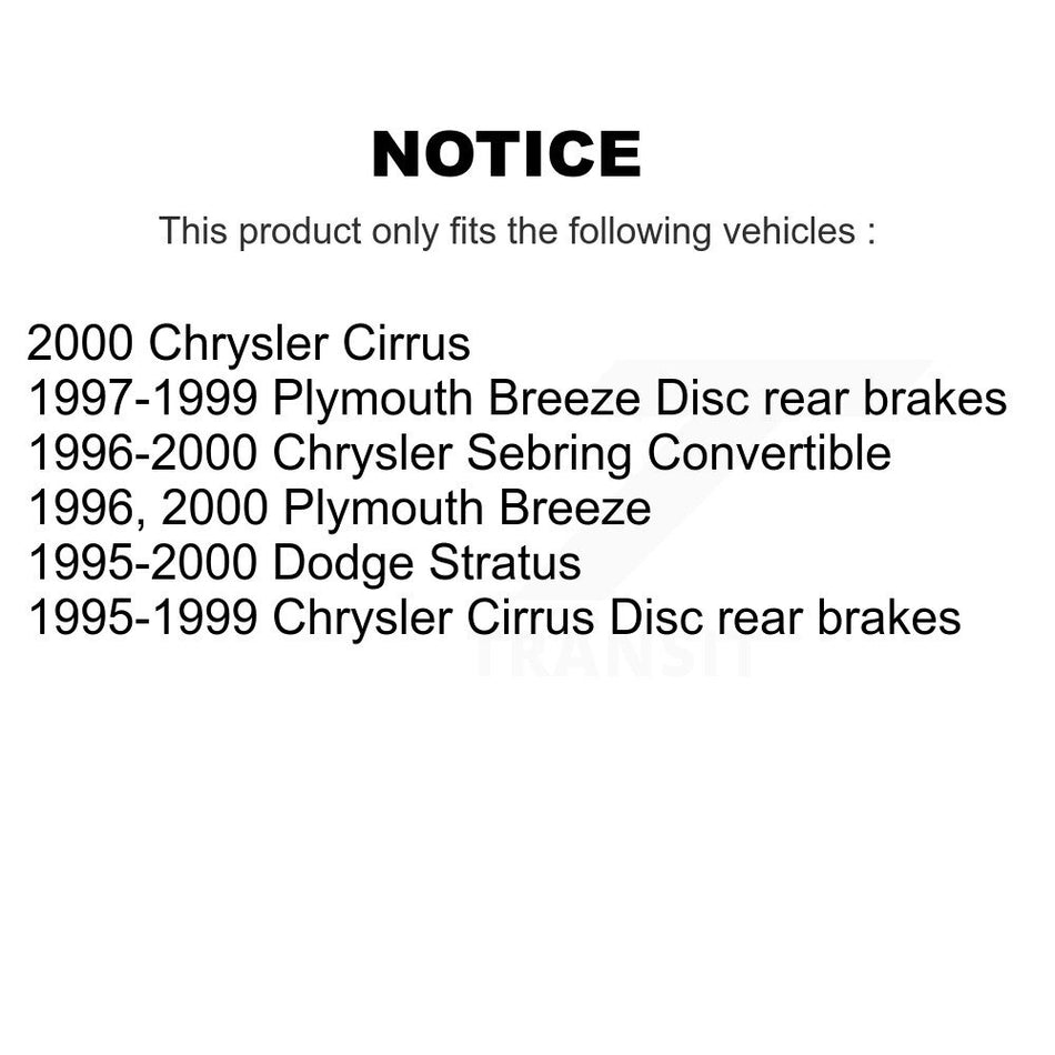 Front Rear Semi-Metallic Brake Pad Kit For Chrysler Sebring Cirrus Dodge Stratus Plymouth KSM-100284