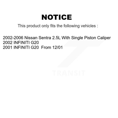 Front Rear Semi-Metallic Brake Pads Kit For Nissan Sentra INFINITI G20 KSM-100289