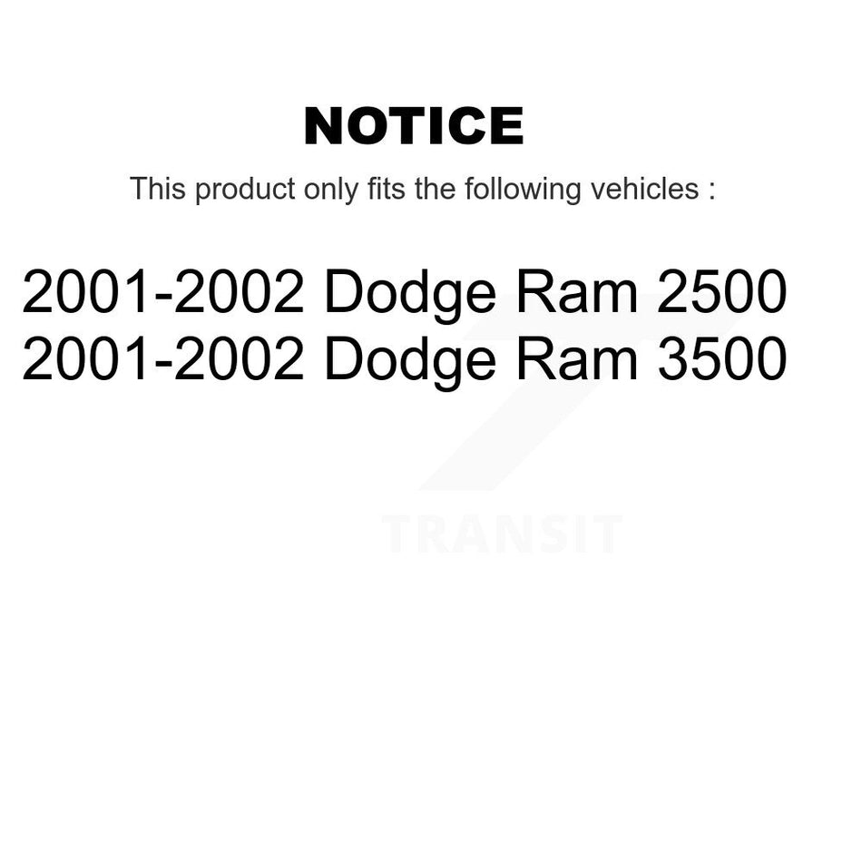 Front Rear Semi-Metallic Brake Pads Kit For 2001-2002 Dodge Ram 2500 3500 KSM-100291
