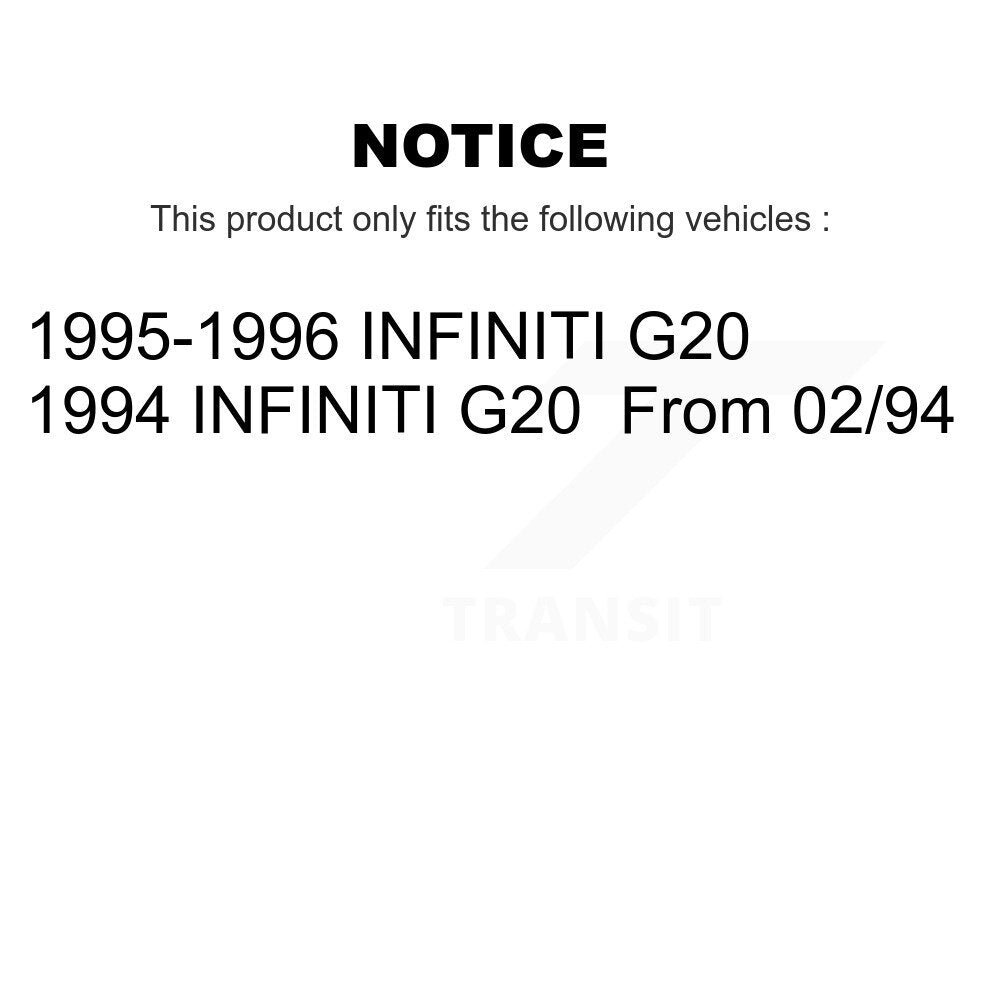 Front Rear Semi-Metallic Brake Pads Kit For INFINITI G20 KSM-100303