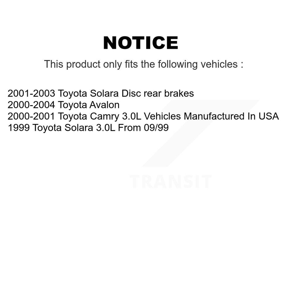 Front Rear Semi-Metallic Brake Pads Kit For Toyota Camry Solara Avalon KSM-100308