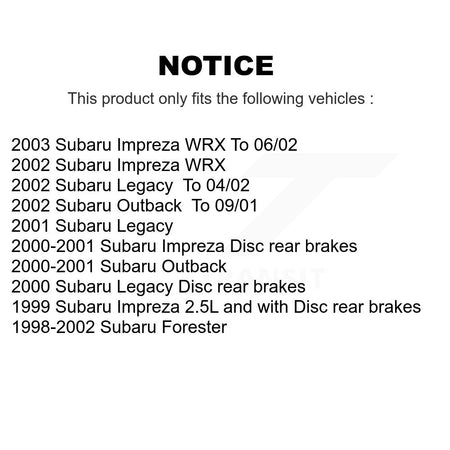 Front Rear Semi-Metallic Brake Pads Kit For Subaru Impreza Forester Outback Legacy KSM-100311