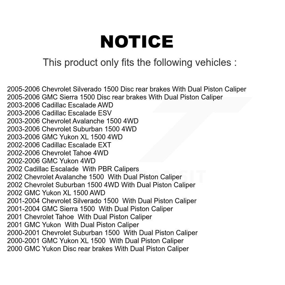 Front Rear Semi-Metallic Brake Pads Kit For Chevrolet GMC Silverado 1500 Sierra Avalanche KSM-100331