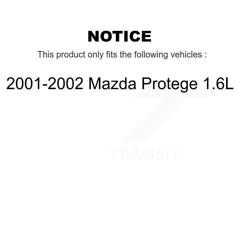 Front Rear Semi-Metallic Brake Pads Kit For 2001-2002 Mazda Protege 1.6L KSM-100339