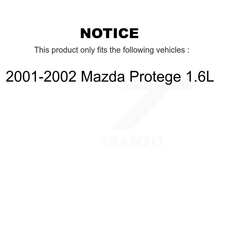 Front Rear Semi-Metallic Brake Pads Kit For 2001-2002 Mazda Protege 1.6L KSM-100339