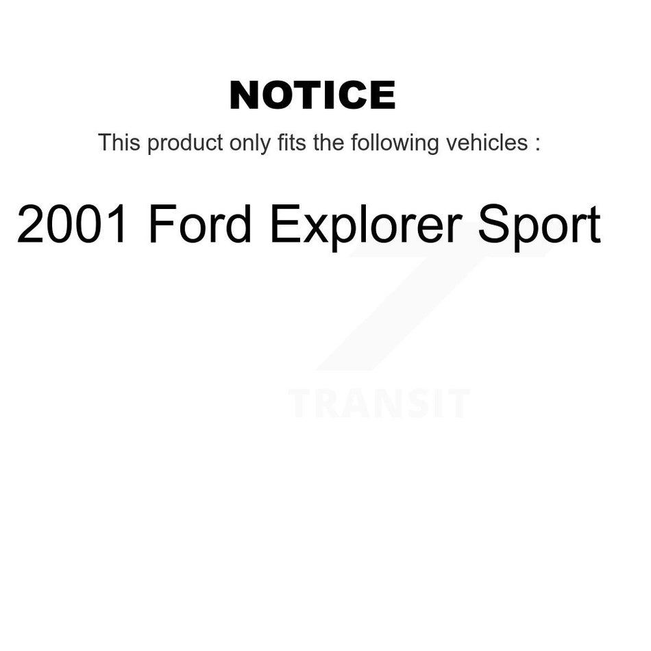 Front Rear Semi-Metallic Brake Pads Kit For 01-02 Ford Explorer Sport With Steel Piston KSM-100357