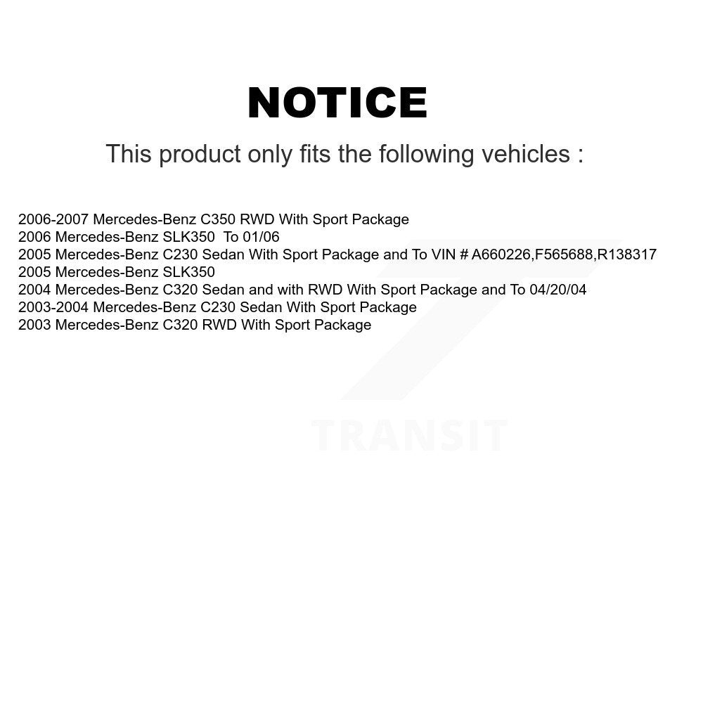 Front Rear Semi-Metallic Brake Pads Kit For Mercedes-Benz C230 SLK350 C320 C350 KSM-100368