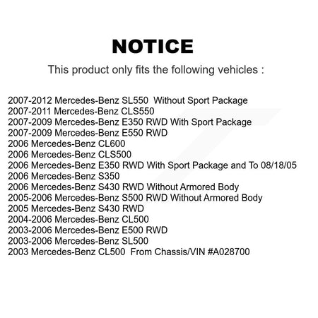 Front Rear Semi-Metallic Brake Pads Kit For Mercedes-Benz E350 SL500 SL550 E500 CLS550 KSM-100369