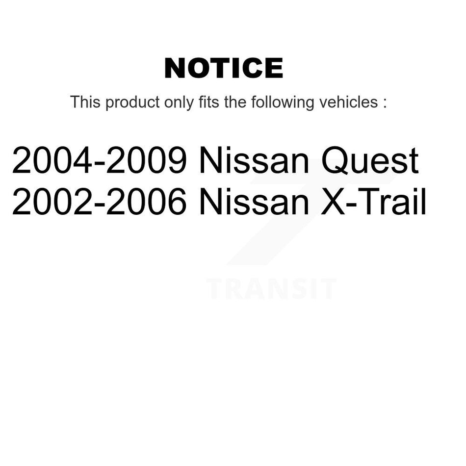Front Rear Semi-Metallic Brake Pads Kit For Nissan X-Trail Quest KSM-100375