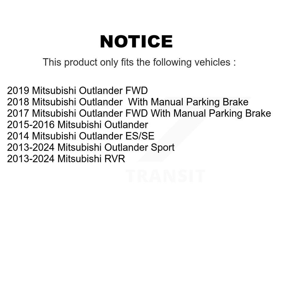 Front Rear Semi-Metallic Brake Pads Kit For Mitsubishi RVR Outlander Sport KSM-100382