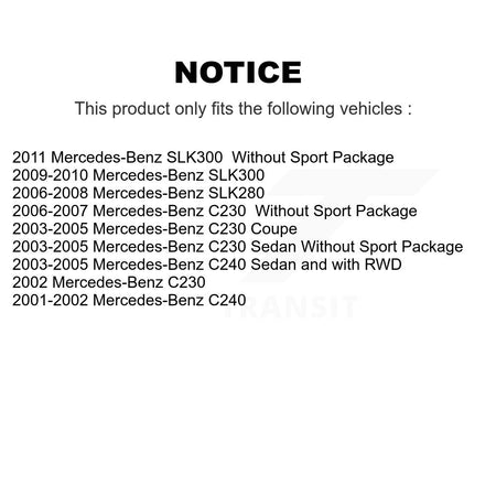 Front Rear Semi-Metallic Brake Pads Kit For Mercedes-Benz C230 C240 SLK280 SLK300 KSM-100387