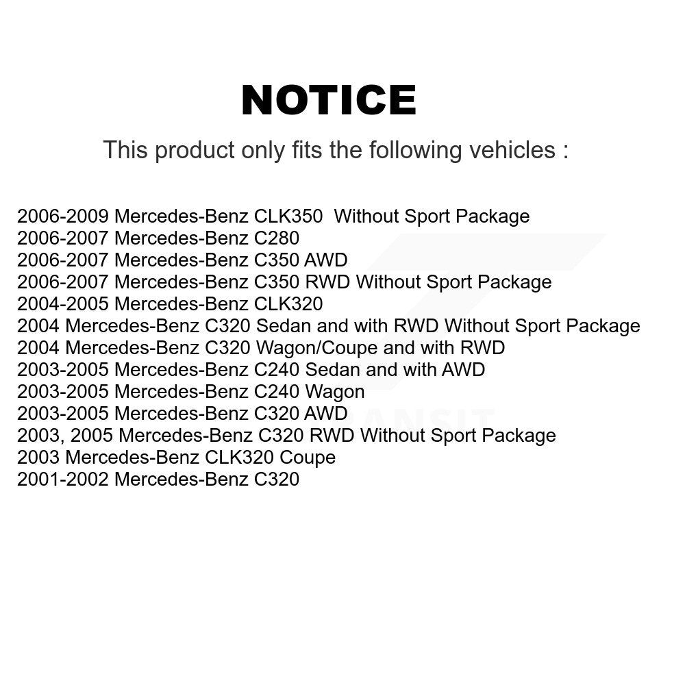 Front Rear Semi-Metallic Brake Pads Kit For Mercedes-Benz C280 C240 CLK350 CLK320 C320 KSM-100388