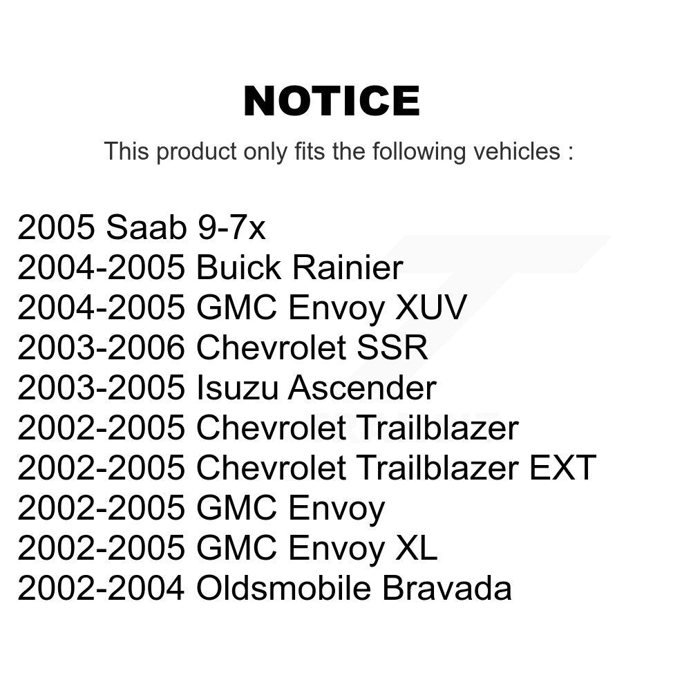 Front Rear Semi-Metallic Brake Pad Kit For GMC Chevrolet Envoy Trailblazer XL EXT SSR XUV KSM-100389