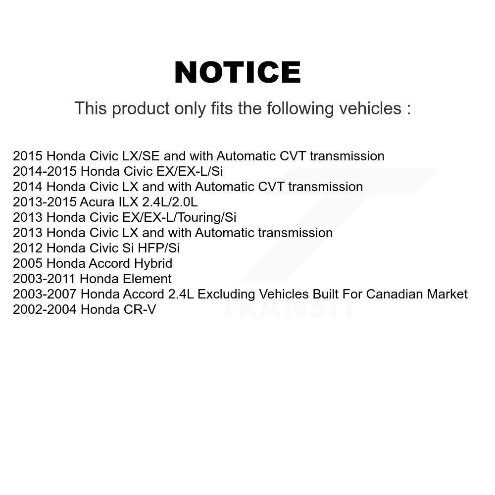 Front Rear Semi-Metallic Brake Pads Kit For Honda Civic Accord CR-V Element Acura ILX KSM-100408