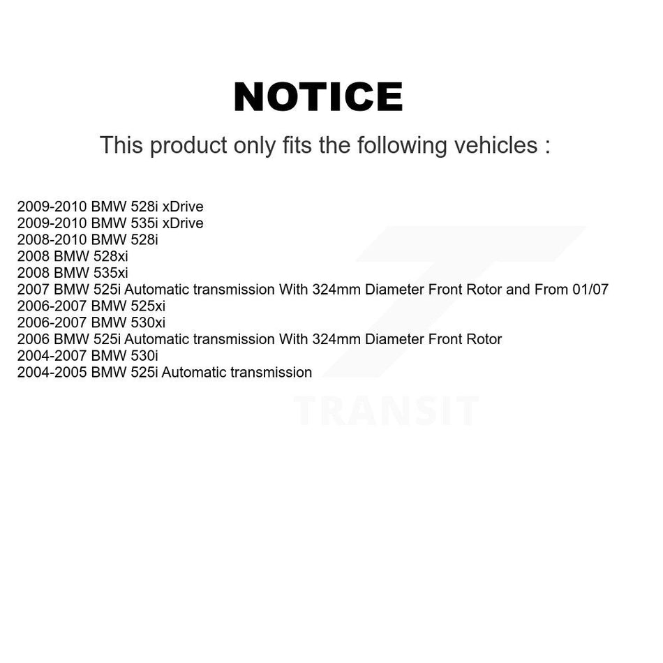 Front Rear Semi-Metallic Brake Pads Kit For BMW 530i 530xi 528i xDrive 525i 535i 535xi KSM-100414