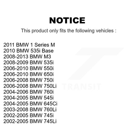 Front Rear Semi-Metallic Brake Pads Kit For BMW M3 650i 645Ci 550i 750i 545i 750Li 745i 1 KSM-100417