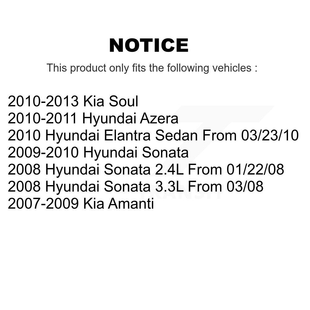 Front Rear Semi-Metallic Brake Pads Kit For Kia Hyundai Soul Elantra Sonata Amanti Azera KSM-100420