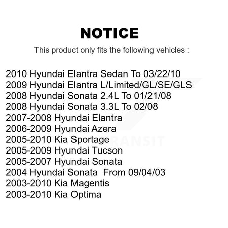 Front Rear Semi-Metallic Brake Pads Kit For Hyundai Elantra Tucson Kia Sportage Sonata KSM-100422