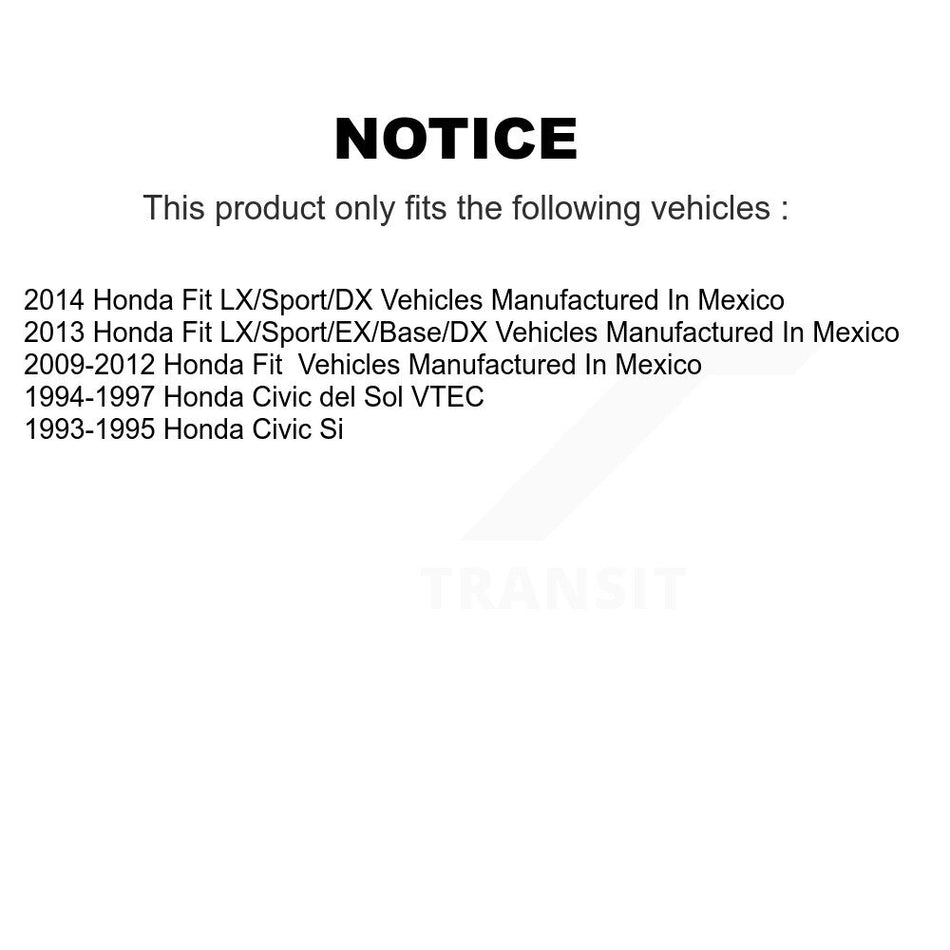 Front Rear Semi-Metallic Brake Pads Kit For Honda Fit Civic del Sol KSM-100436