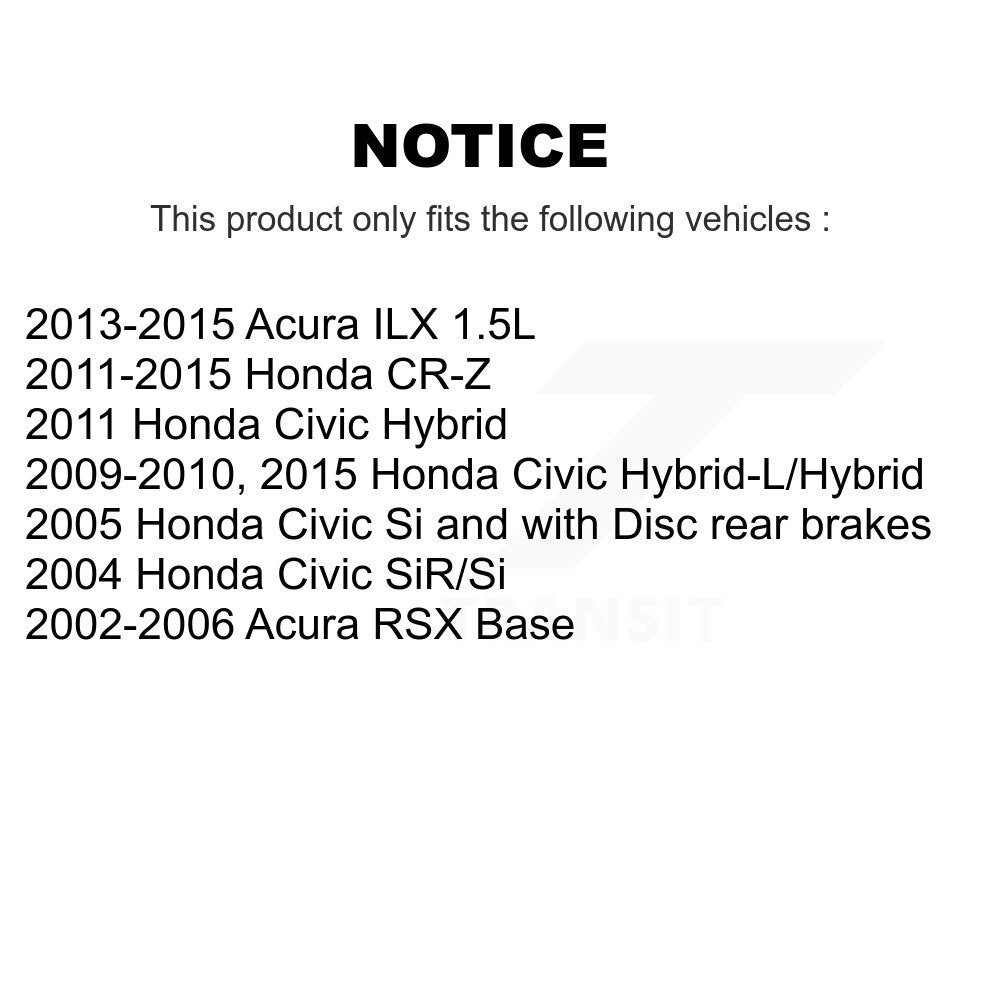 Front Rear Semi-Metallic Brake Pads Kit For Honda Civic Acura ILX RSX CR-Z KSM-100437