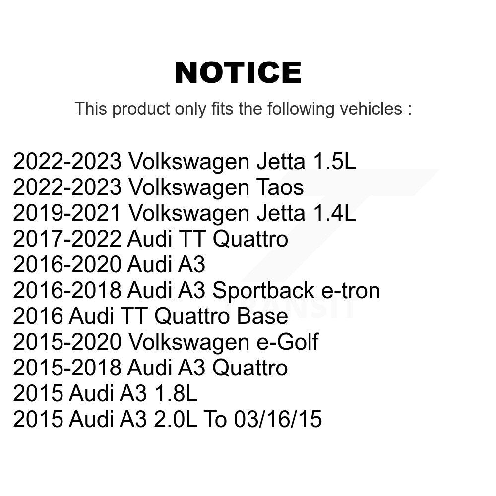 Front Rear Semi-Metallic Brake Pads Kit For Volkswagen Jetta Taos Audi A3 Quattro e-Golf KSM-100466