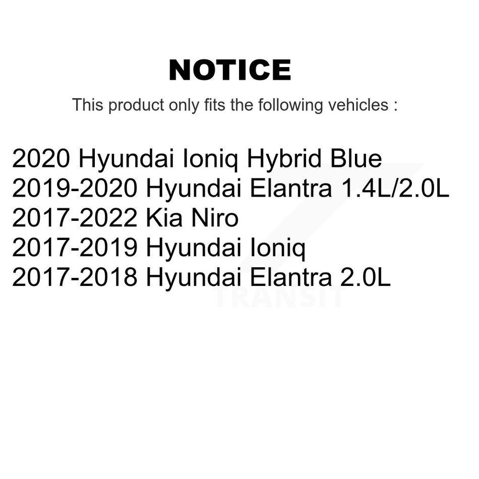 Front Rear Semi-Metallic Brake Pads Kit For Hyundai Elantra Ioniq Kia Niro KSM-100473