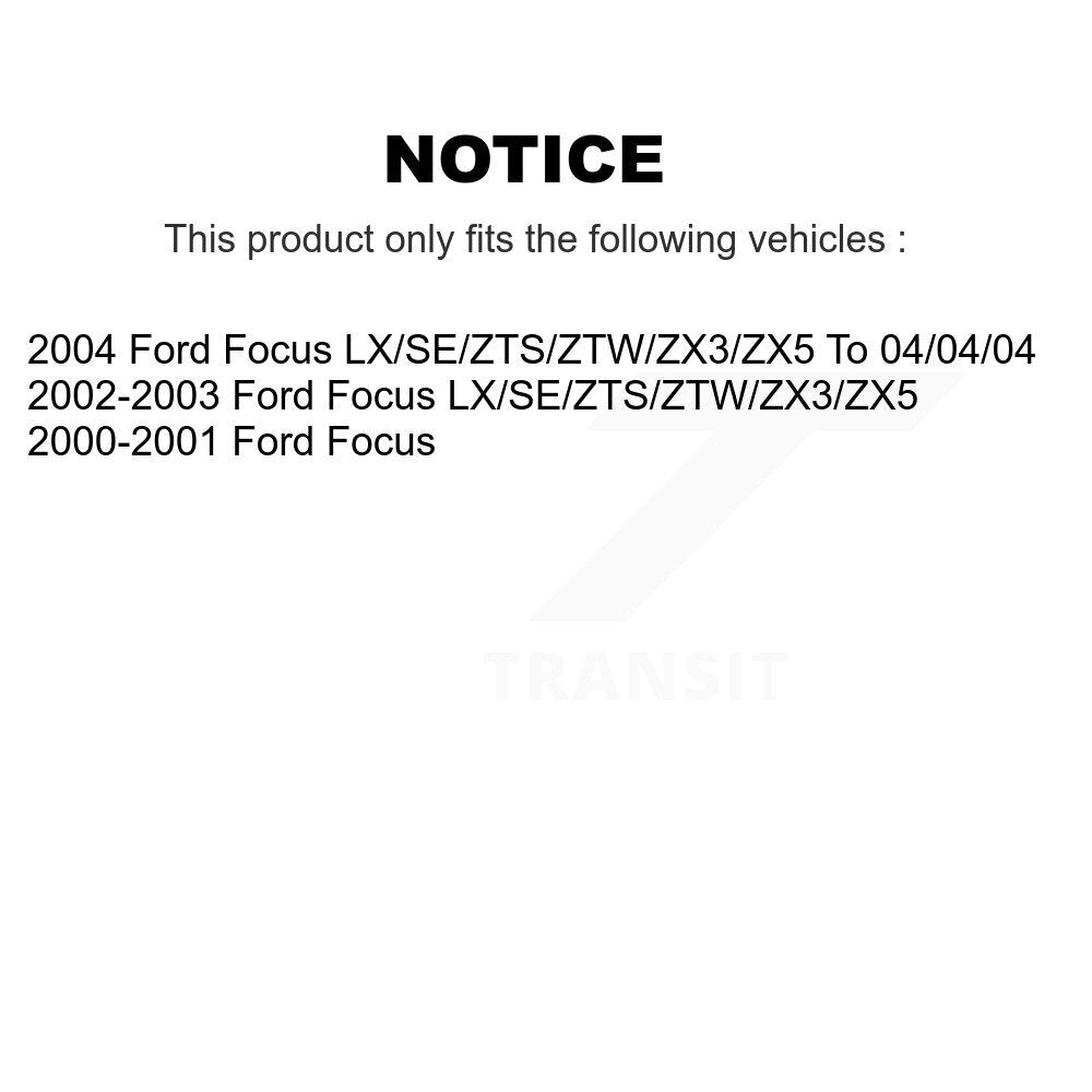 Front Rear Semi-Metallic Brake Pads Kit For Ford Focus KSM-100476