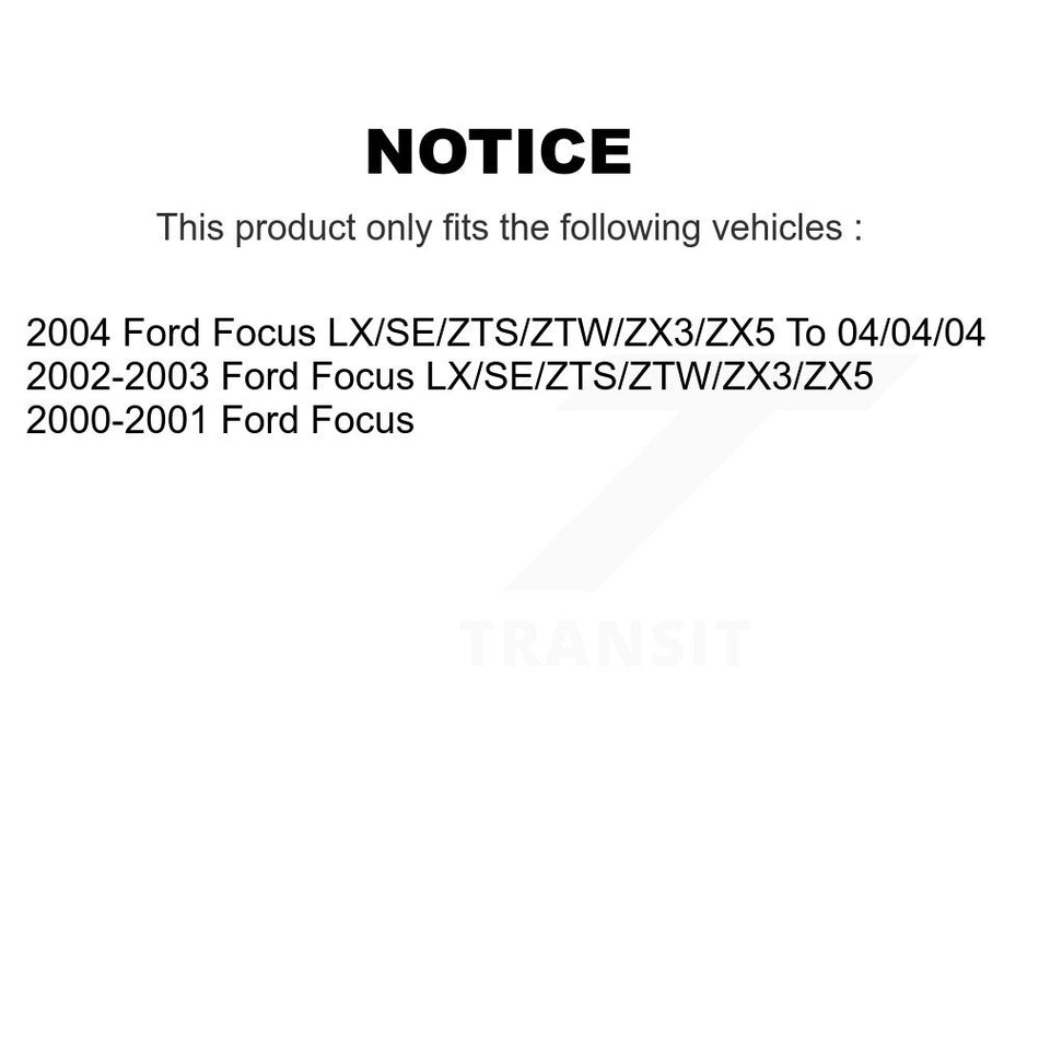 Front Rear Semi-Metallic Brake Pads Kit For Ford Focus KSM-100476