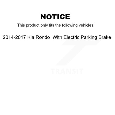 Front Rear Semi-Metallic Brake Pads Kit For 14-17 Kia Rondo With Electric Parking KSM-100505