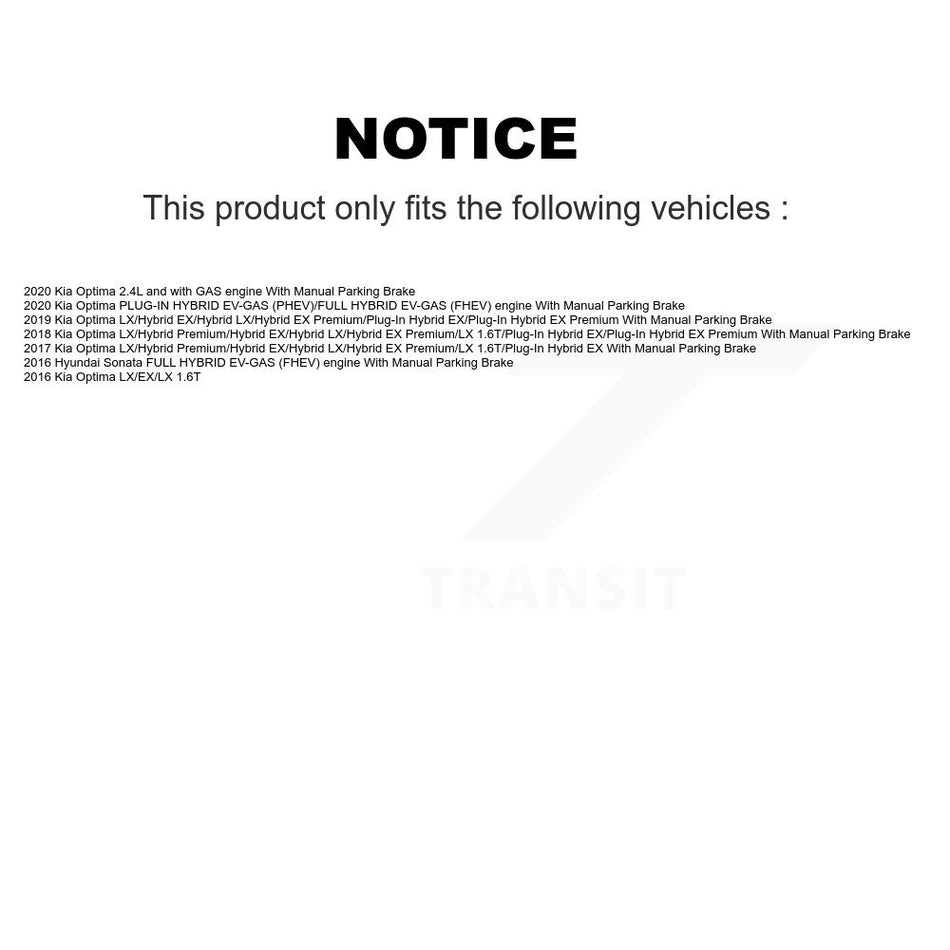 Front Rear Semi-Metallic Brake Pads Kit For Kia Optima Hyundai Sonata KSM-100521