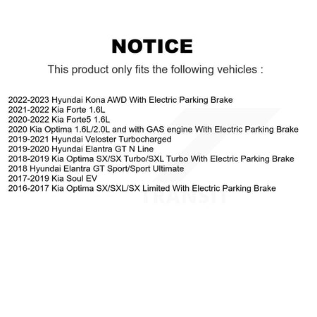 Front Rear Semi-Metallic Brake Pads Kit For Kia Hyundai Forte Kona Elantra GT Optima Soul KSM-100528