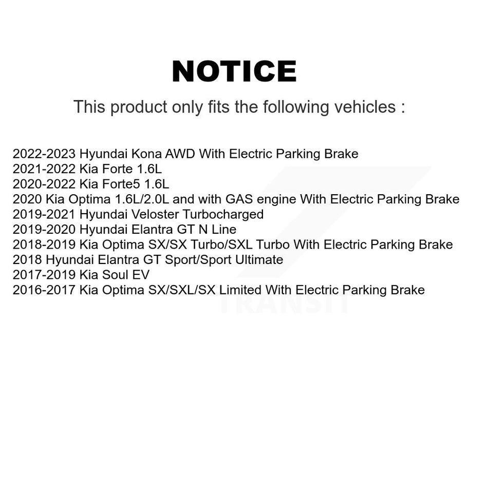 Front Rear Semi-Metallic Brake Pads Kit For Kia Hyundai Forte Kona Elantra GT Optima Soul KSM-100528