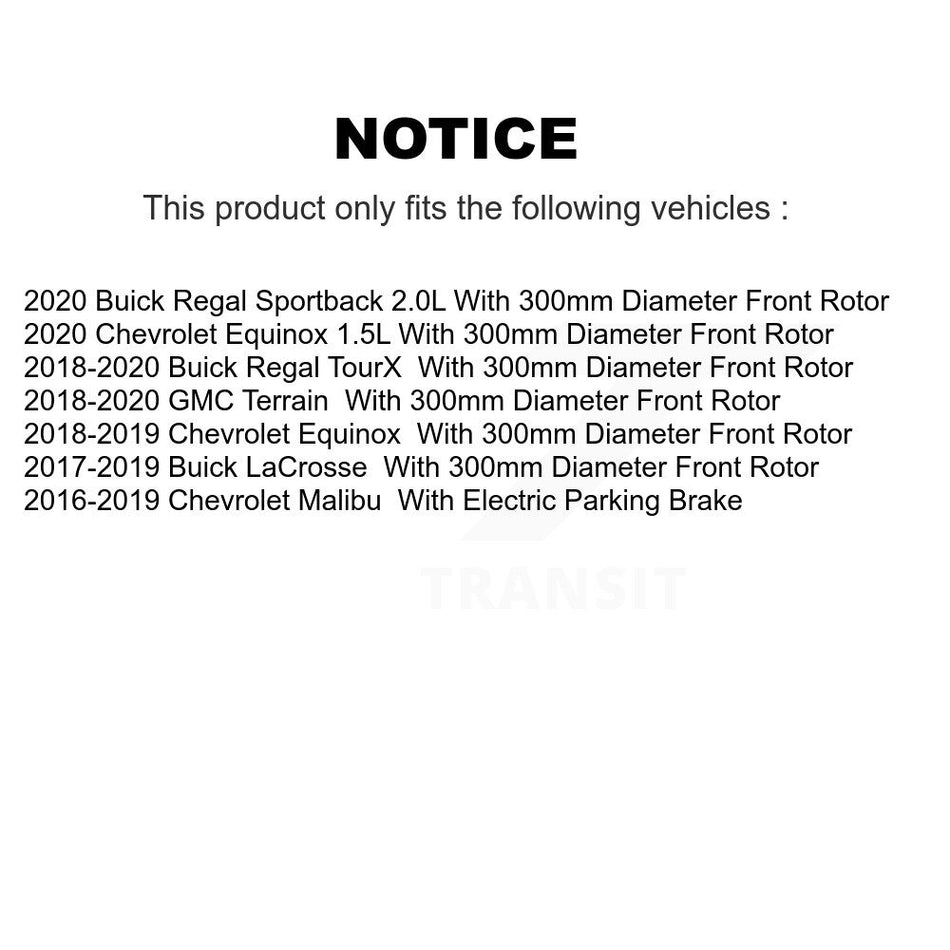 Front Rear Semi-Metallic Brake Pads Kit For Chevrolet Equinox GMC Terrain Malibu Buick KSM-100531