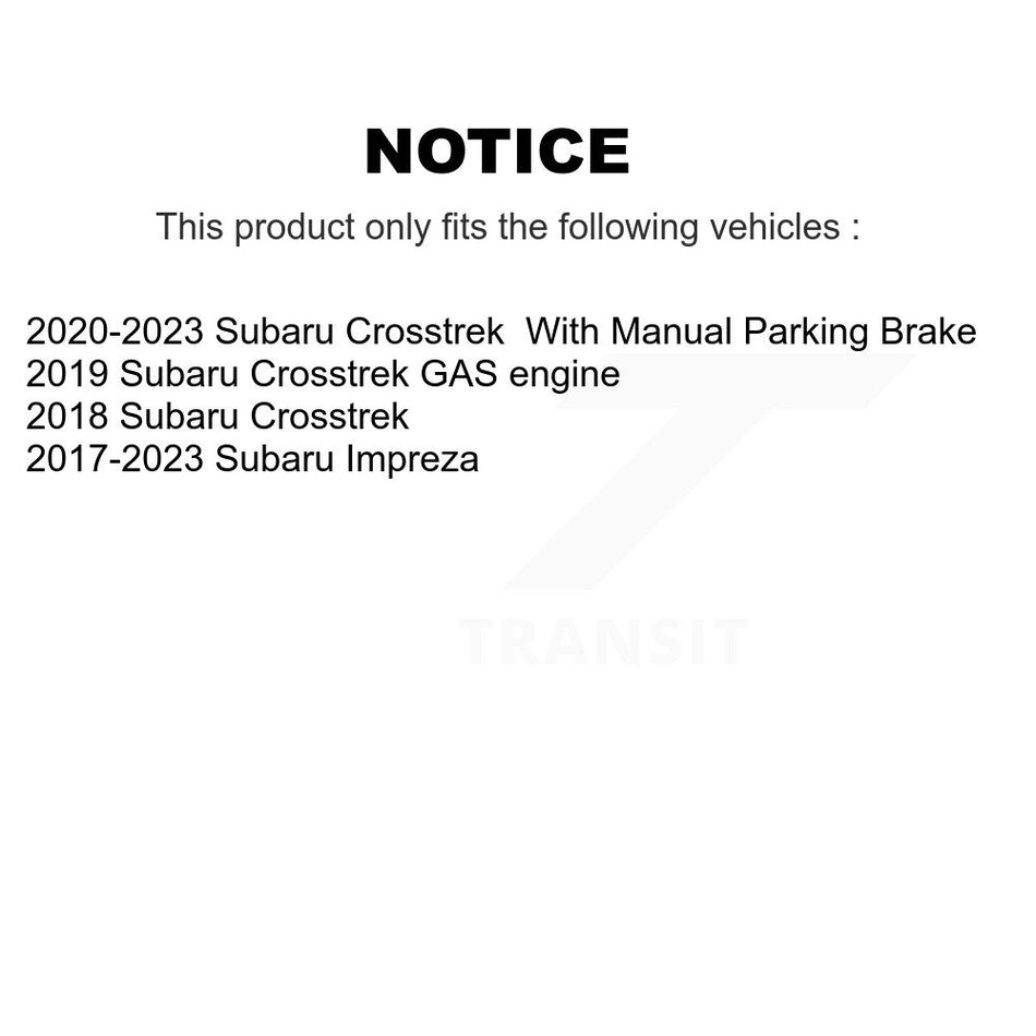 Front Rear Semi-Metallic Brake Pads Kit For Subaru Crosstrek Impreza KSM-100603