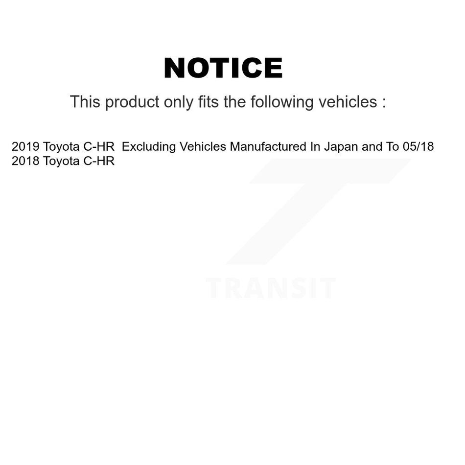 Front Rear Semi-Metallic Brake Pads Kit For Toyota C-HR KSM-100605